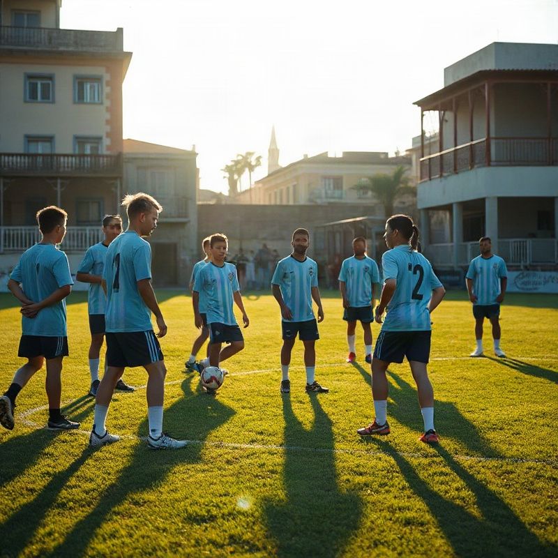 Entrenamiento del Salto FC en el interior de Uruguay